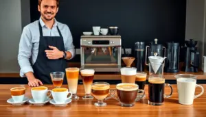 different coffee drinks
