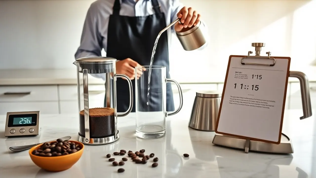 french press coffee to water ratio