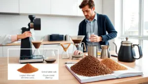 pour over coffee grind